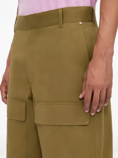 Msgm Cargo-pocket Shorts In Green