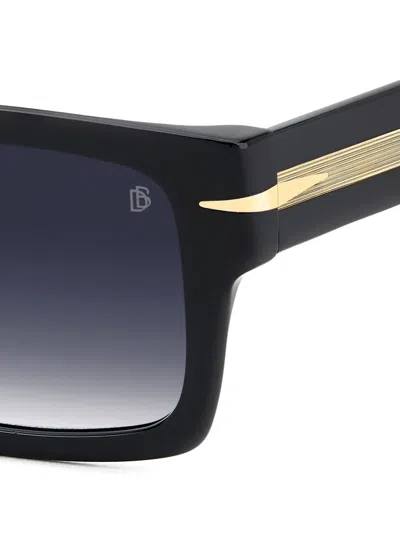 Eyewear By David Beckham Rectangle-frame Sunglasses In Black