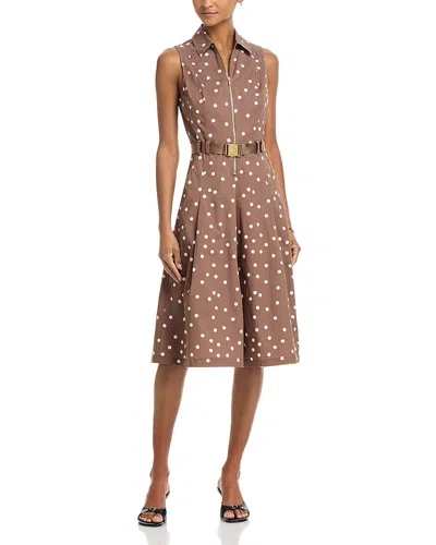 L'agence Kylo Polka Dot Belted Shirtdress In Multi