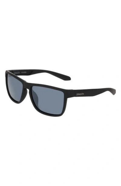 Dragon 58mm Rectangular Sunglasses In Black