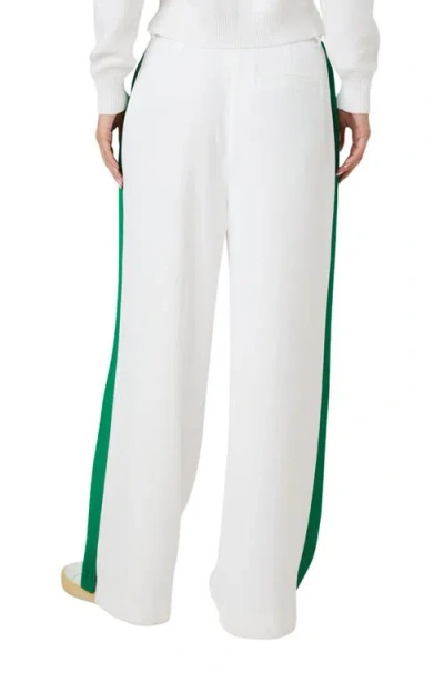French Connection Stripe Side Pants In White