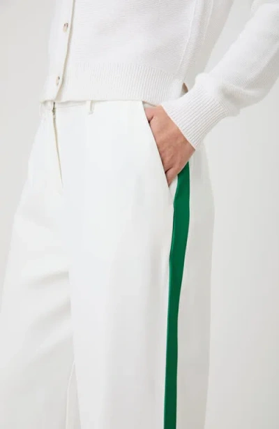 French Connection Stripe Side Pants In White