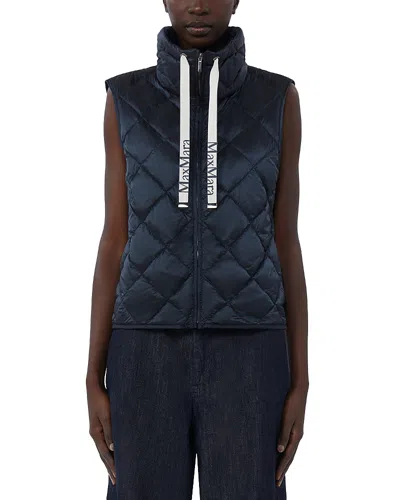 Max Mara The Cube Technical Puffer Vest In Blue