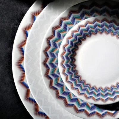 Missoni Soup Plate 2 Pcs. Set In Multi