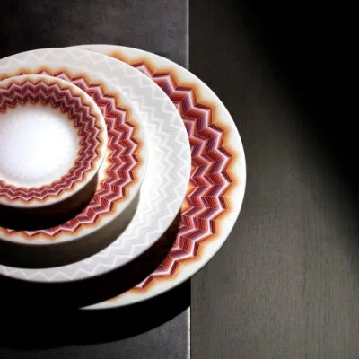 Missoni Soup Plate 2 Pcs. Set In Multi