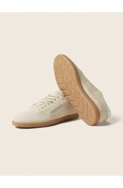 Zegna 232 Low Top Suede Sneakers Rubber Sole In White