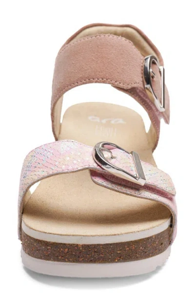 Ara Nova Platform Wedge Sandal In Pink
