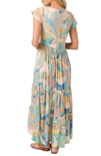 O'neill Zygrid Butterfly Maxi Dress In Green