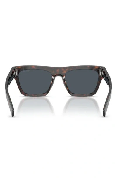 Prada 54mm Rectangular Sunglasses In Brown