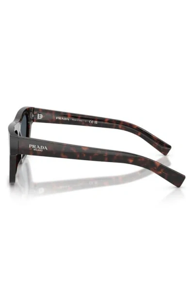Prada 54mm Rectangular Sunglasses In Brown