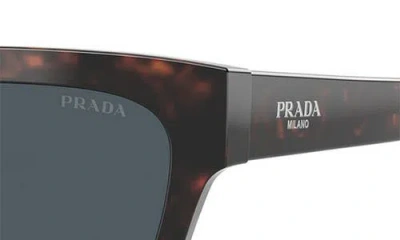 Prada 54mm Rectangular Sunglasses In Brown
