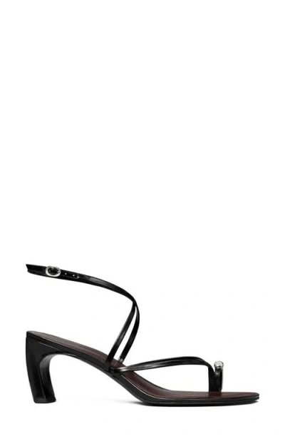 Tory Burch Pierced Leather Toe Ring Strappy Sandals In Multi