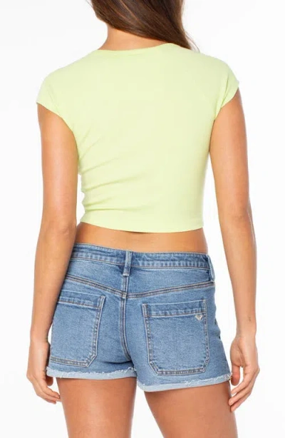 Roxy Five Palm Stripe Crop T-shirt In Multi