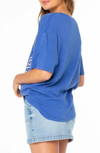 Roxy In Bloom Oversize Graphic T-shirt In Blue