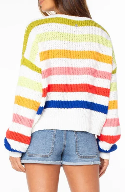 Roxy Sunset Stripe Sweater In Multi