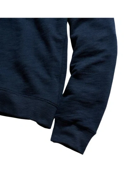 Billy Reid French Terry Hoodie Pullover In Blue