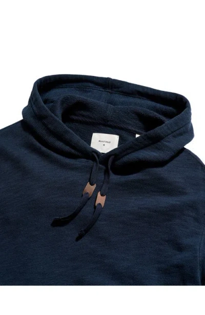 Billy Reid French Terry Hoodie Pullover In Blue
