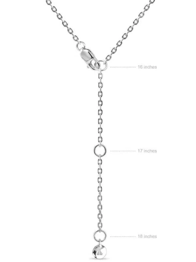 Devata Contour-lined Clover Necklace In Silver