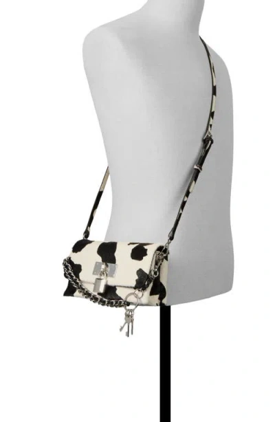 Aldo Mini Jackie Genuine Calf Hair Crossbody Bag In Animal Print