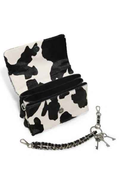 Aldo Mini Jackie Genuine Calf Hair Crossbody Bag In Animal Print