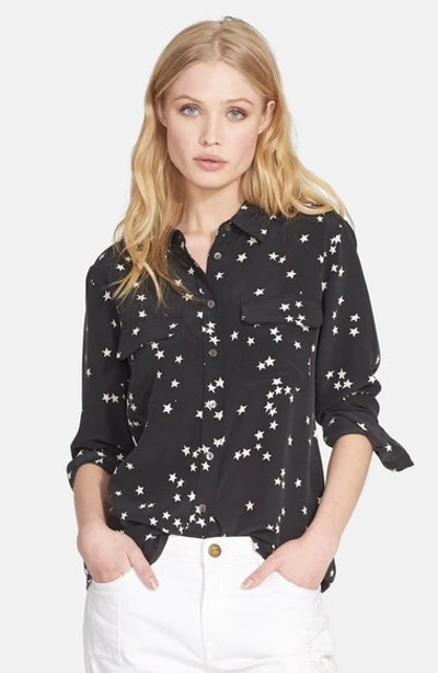 Shop Equipment 'starry Night' Silk Shirt In Black