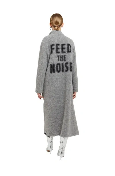 Ottod'ame Wool-blend Long Coat In Gray