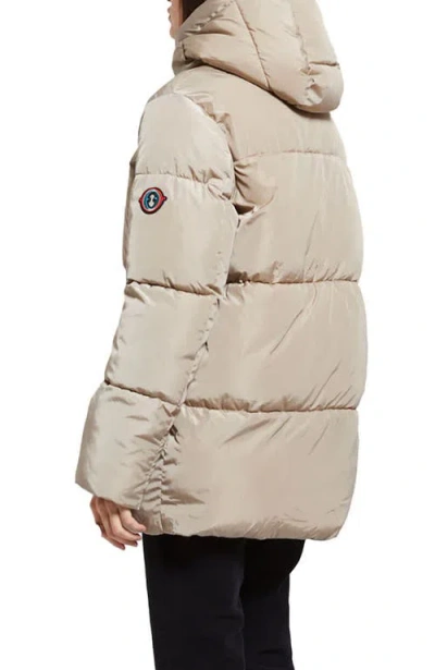 Ottod'ame Quilted Puffer Short Jacket In Neutral