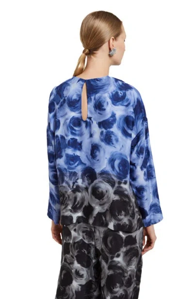 Ottod'ame Soft Viscose Blouse In Blue