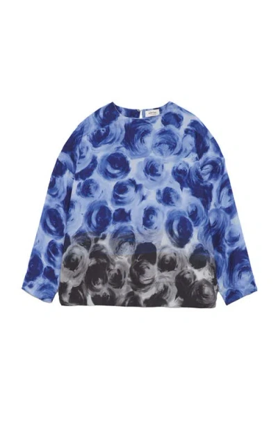 Ottod'ame Soft Viscose Blouse In Blue