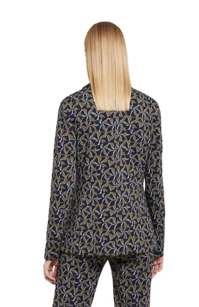 Ottod'ame Printed Fit Jacket In Blue