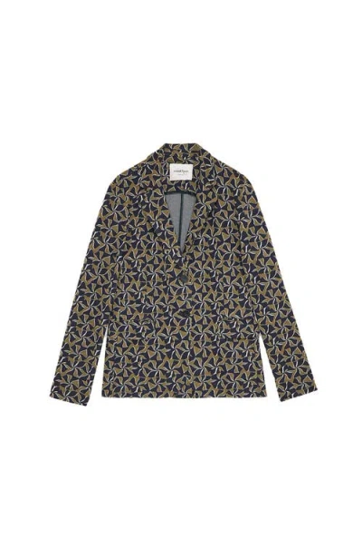 Ottod'ame Printed Fit Jacket In Blue