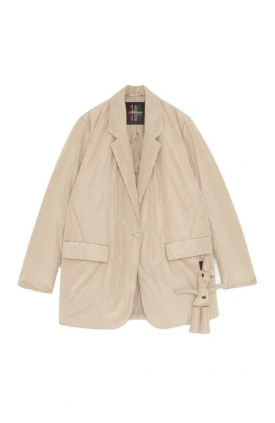 Ottod'ame Puffer Blazer In Neutral