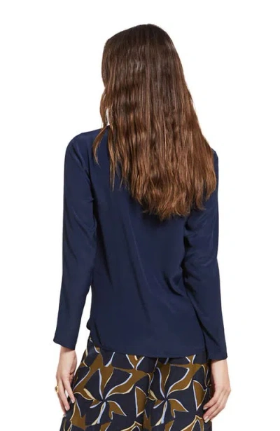 Ottod'ame Silk-blend Blouse In Blue