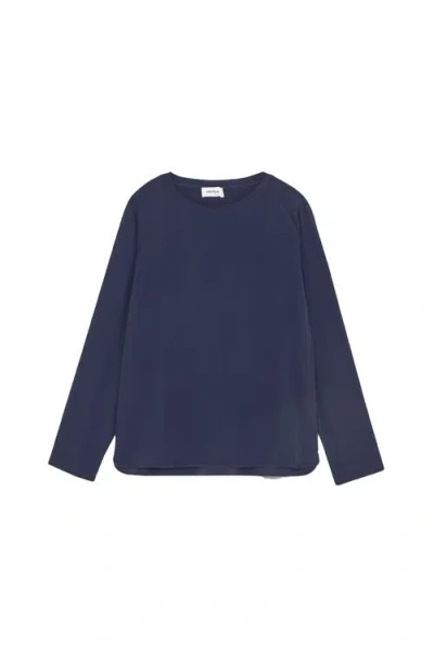 Ottod'ame Silk-blend Blouse In Blue