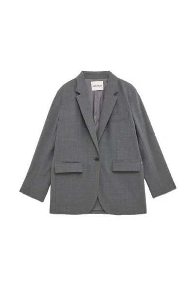 Ottod'ame Jacket With One Button In Gray