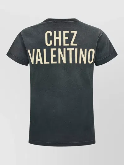 Valentino Womens Nero Betulla Printed Short-sleeves Cotton-jersey T-shirt In Gray