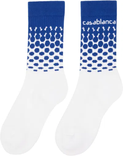 Casablanca White Beyond Destiny Gradient Socks In Multi