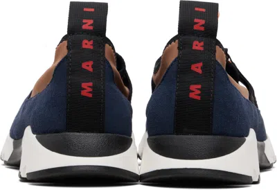 Marni Sneakers Mesh Panels Contrasting Sole Pull Tab In Multi