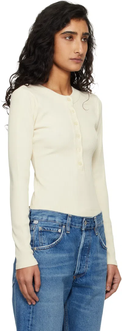 Citizen Of Humanity Citizens Of Humanity Varra Henley T-shirt In Green
