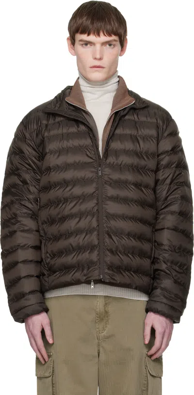 Canada Goose Nylon Down Jacket In Brown