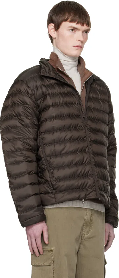 Canada Goose Nylon Down Jacket In Brown