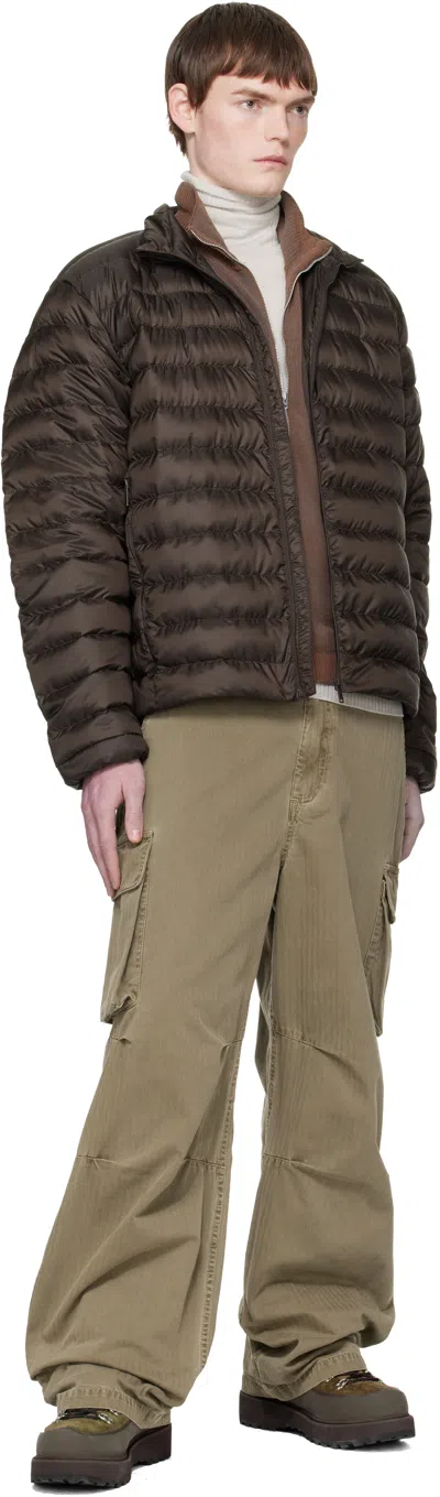 Canada Goose Nylon Down Jacket In Brown