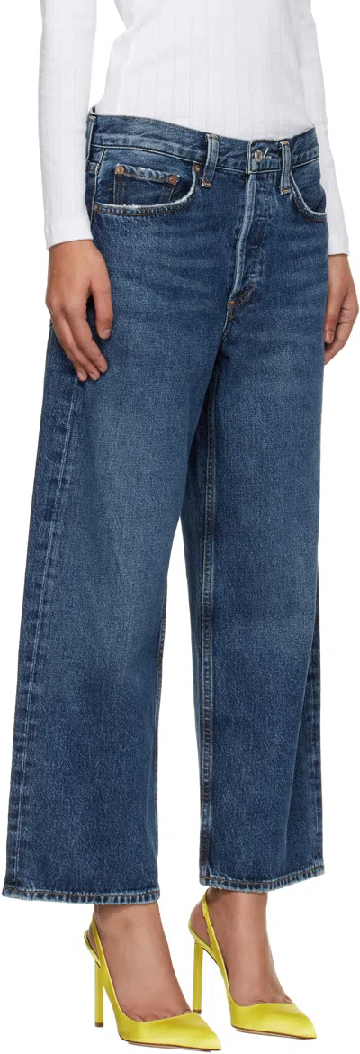 Agolde Navy Arc Jeans In Blue
