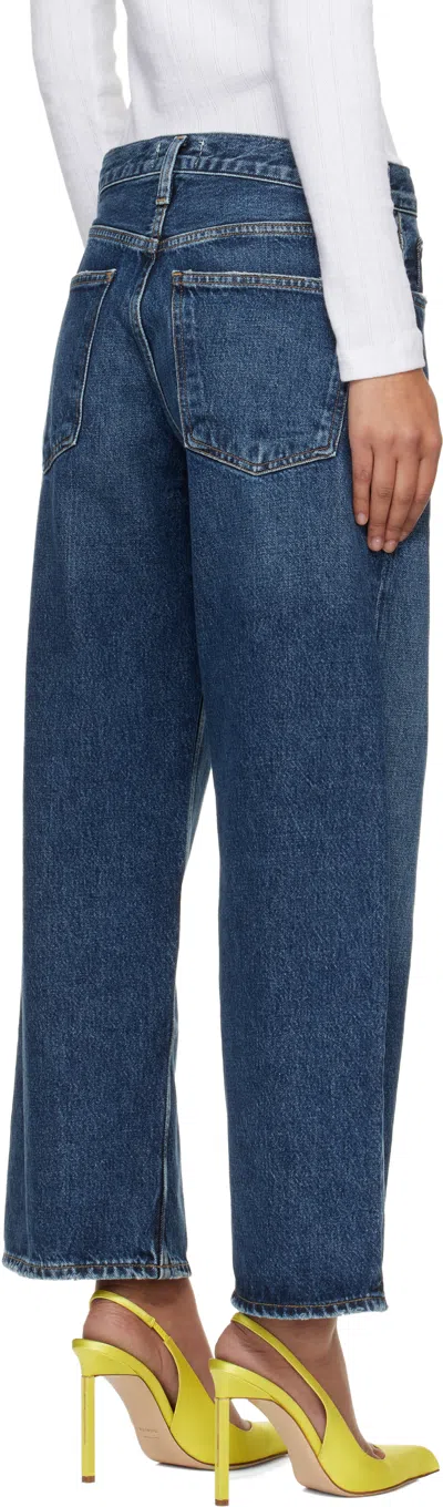 Agolde Navy Arc Jeans In Blue