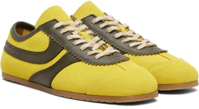 Dries Van Noten Suede Sneakers Low Profile Rubber Sole In Multi