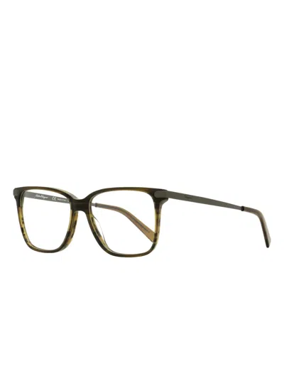 Ferragamo Eyewear 2877 Rectangular-frame Glasses In Black
