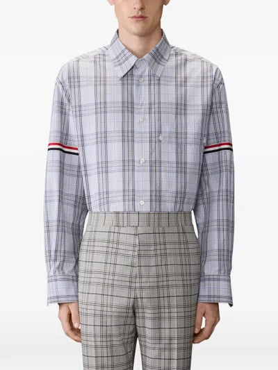 Thom Browne Plaid-patterned Shirt In Gray
