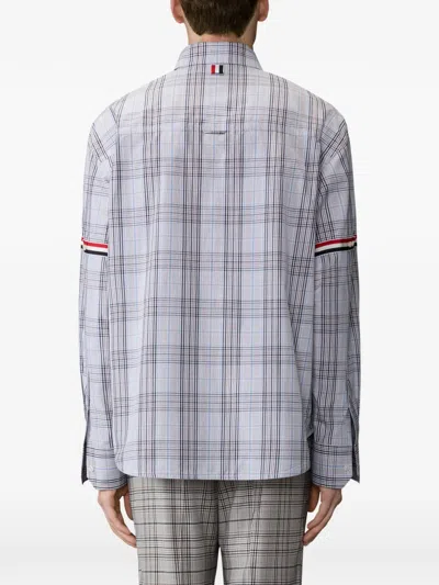 Thom Browne Plaid-patterned Shirt In Gray