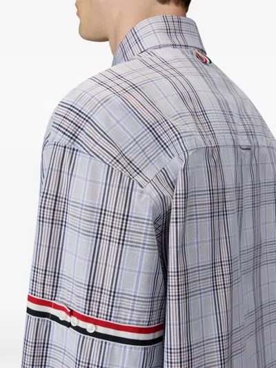 Thom Browne Plaid-patterned Shirt In Gray