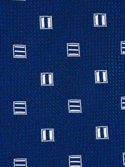 Brioni Patterned Tie In Blue